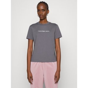 Calvin Klein dámské šedé tričko - S (PTP)