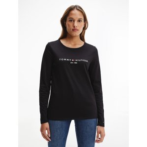 Tommy Hilfiger dámské černé tričko s dlouhým rukávem - XL (BDS)