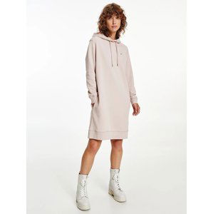 Tommy Hilfiger dámské světle starorůžové mikinové šaty