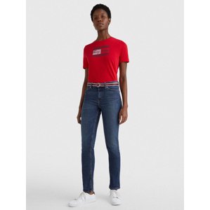 Tommy Hilfiger dámské červené tričko - M (XLG)