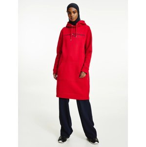 Tommy Hilfiger dámské červené mikinové šaty - L (XM1)