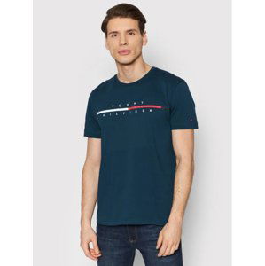 Tommy Hilfiger pánské tmavě modré triko logo tee