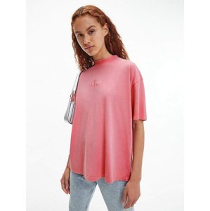 Calvin Klein dámské růžové Boyfriend tričko - XS (THI)