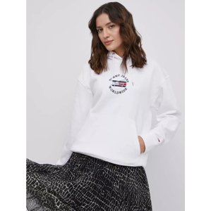 Tommy Jeans dámská bílá mikina - XS (YBR)