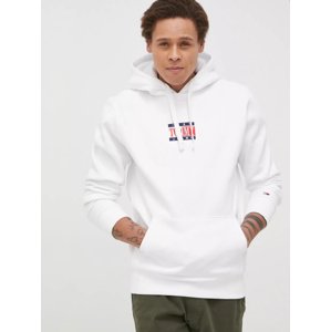 Tommy Jeans pánská bílá mikina - M (YBR)