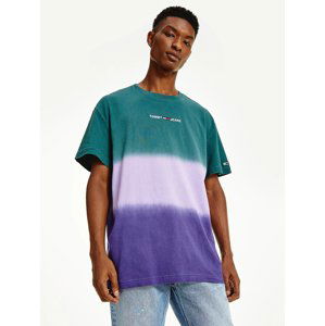 Tommy Jeans pánské triko COLORBLOCK DIP DYE - S (VLK)