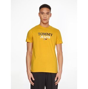 Tommy Jeans pánské hořčicové tričko - M (ZFW)