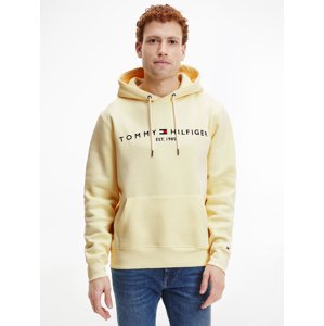 Tommy Hilfiger pánská žlutá mikina Logo Hoody - S (ZHF)