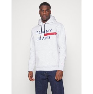 Tommy Jeans pánská šedá mikina REFLECTIVE FLAG - L (PJ4)