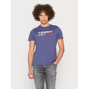 Tommy Jeans pánské tmavě fialové triko