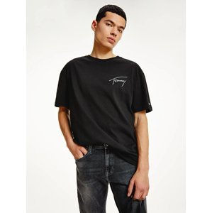 Tommy Jeans pánské černé triko SIGNATURE - M (BDS)