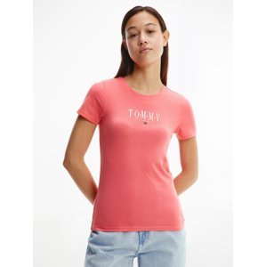 Tommy Jeans dámské růžové tričko - L (TIJ)