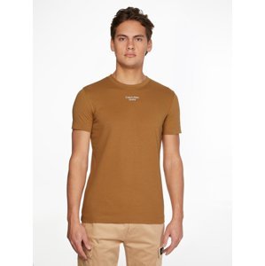 Calvin Klein pánské hnědé tričko - M (GE4)