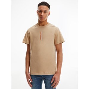 Calvin Klein pánské světle hnědé tričko - L (AB0)