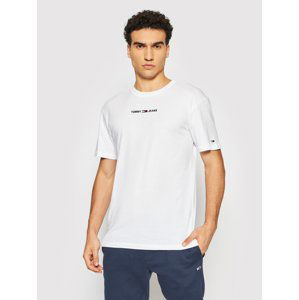 Tommy Jeans pánské bílé triko - XL (YBH)