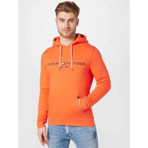 Tommy Hilfiger pánská korálová mikina Logo Hoody - XXL (XMV)