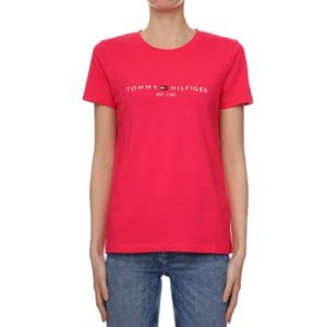 Tommy Hilfiger dámské sytě růžové tričko - M (TZR)