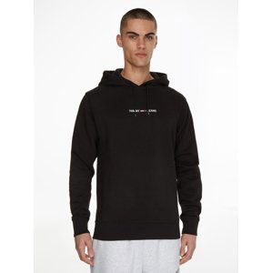 Tommy Jeans pánská černá mikina LOGO HOODIE - M (BDS)