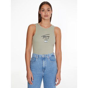 Tommy Jeans dámské zelené body MODERN SIGNATURE