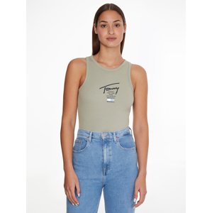 Tommy Jeans dámské zelené body MODERN SIGNATURE - M (PMI)