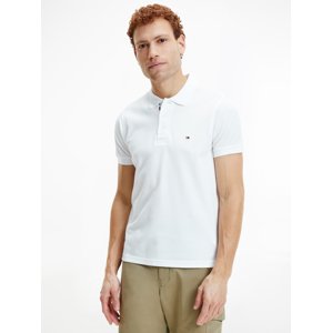 Tommy Hilfiger pánské bílé polo triko Bubble structure