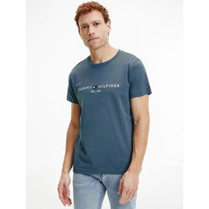 Tommy Hilfiger pánské modré triko Logo