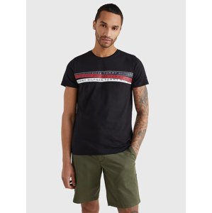 Tommy Hilfiger pánské černé tričko - XXL (BDS)