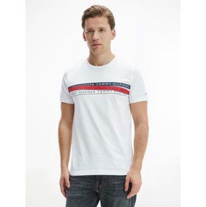 Tommy Hilfiger pánské bílé tričko - L (YBR)