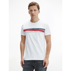 Tommy Hilfiger pánské bílé tričko - S (YBR)