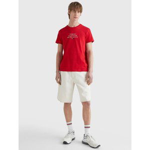 Tommy Hilfiger pánské červené tričko - XXL (XLG)