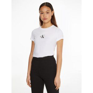 Calvin Klein dámské bílé tričko - S (0K4)