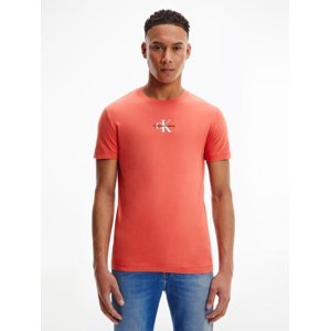 Calvin Klein pánské tričko rhubarb red - XXL (XLV)
