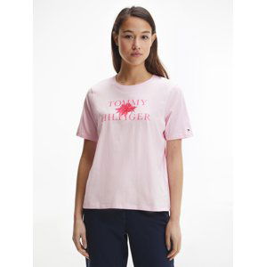 Tommy Hilfiger dámské růžové tričko - L (TPD)