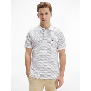 Tommy Hilfiger pánské bílé polo tričko - XL (YBR)