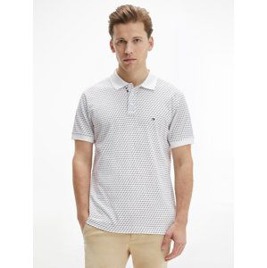 Tommy Hilfiger pánské bílé polo tričko - S (YBR)