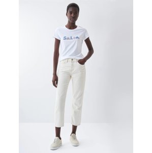 Salsa Jeans dámské bílé tričko  - L (1)