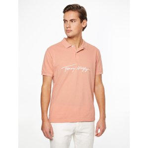 Tommy Hilfiger pánské lososové polo Signature - M (SNA)