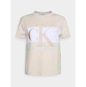 Calvin Klein dámské béžové tričko - XS (ACF)