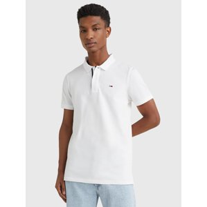 Tommy Jeans pánské bílé polo tričko