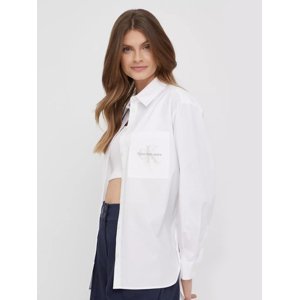 Calvin Klein dámská bílá košile  - XS (YAF)
