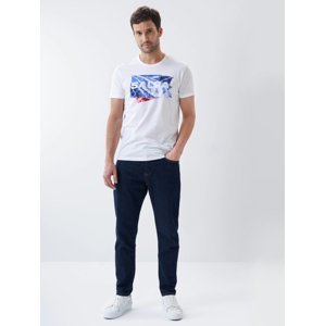 Salsa Jeans pánské bílé tričko s logem - XXL (0001)