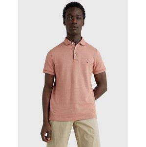 Tommy Hilfiger pánské hnědé polo triko Mouline - XXL (GOA)