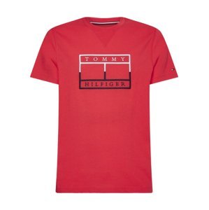 Tommy Hilfiger pánské červené triko Outline - L (XK3)