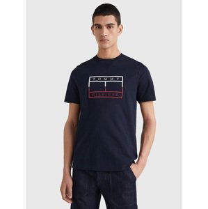 Tommy Hilfiger pánské tmavě modré triko Outline - S (DW5)