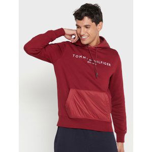 Tommy Hilfiger pánská vínová mikina - M (XJS)