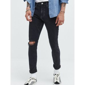 Tommy Jeans pánské černé džíny SCANTON - 34/32 (1BZ)