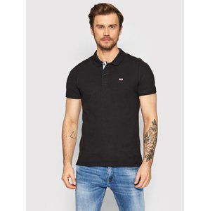 Tommy Jeans pánské černé polo tričko - S (BDS)