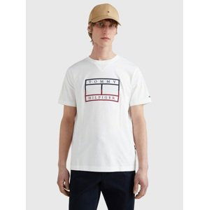 Tommy Hilfiger pánské bílé triko Outline - XL (YBR)