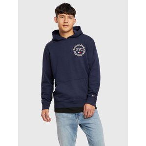 Tommy Jeans pánská modrá mikina TIMELESS - S (C87)