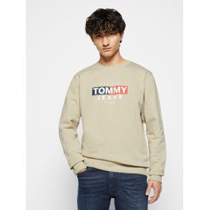 Tommy Jeans pánská béžová mikina - M (ACM)